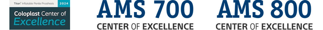 Coloplast, AMS 700, and AMS 800 logos